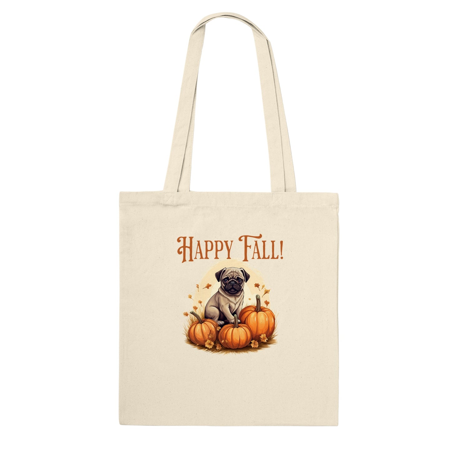 Happy Fall! -- Classic Pug Tote Bag