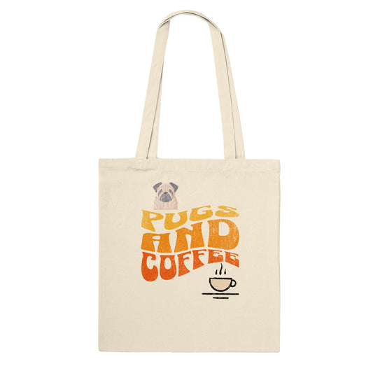 Pugs and coffee -- Classic Tote Bag