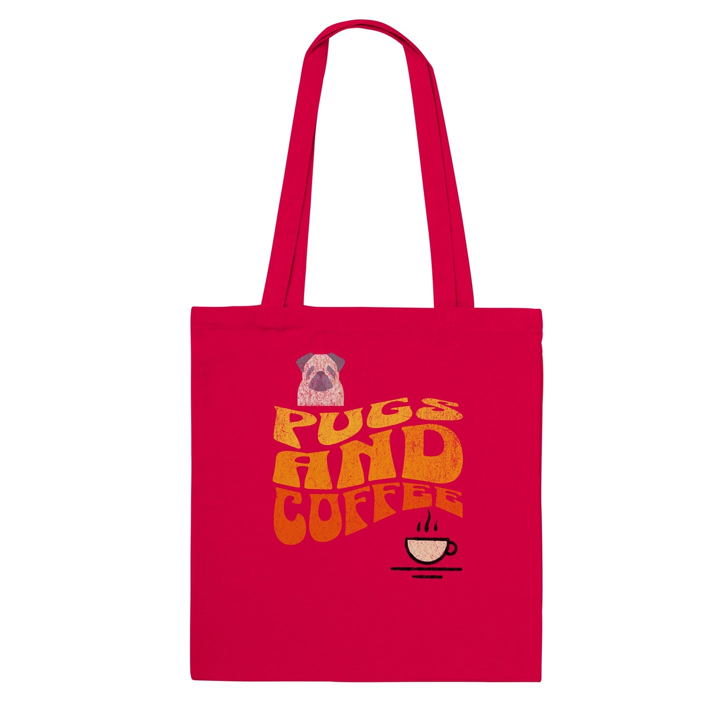 Pugs and coffee -- Classic Tote Bag