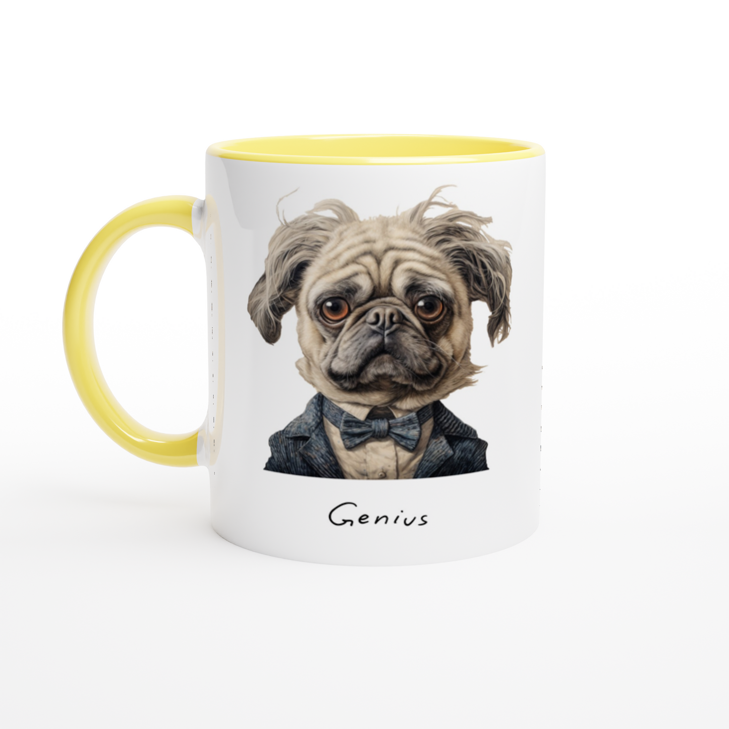 Genius -- White 11oz Ceramic Mug with Color Inside