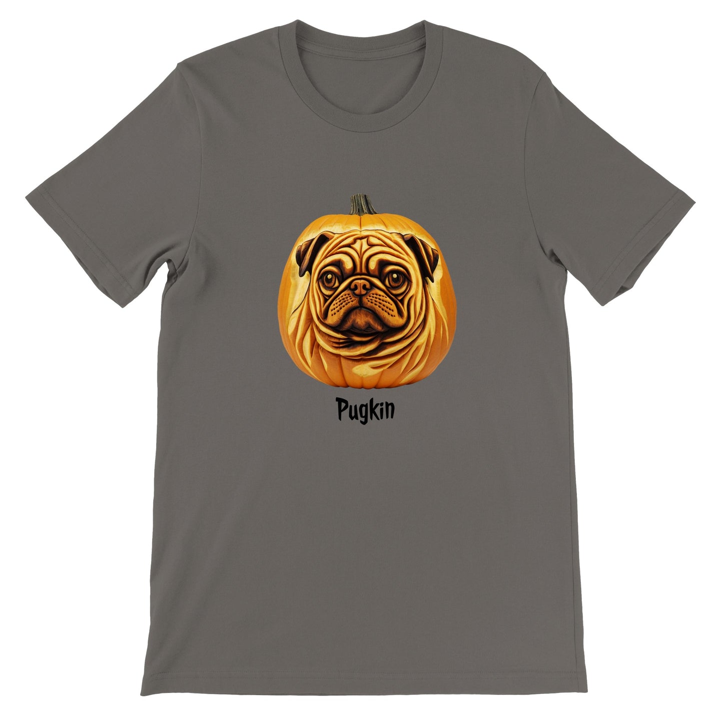 Pugkin -- Premium Unisex Crewneck Halloween Pug T-shirt