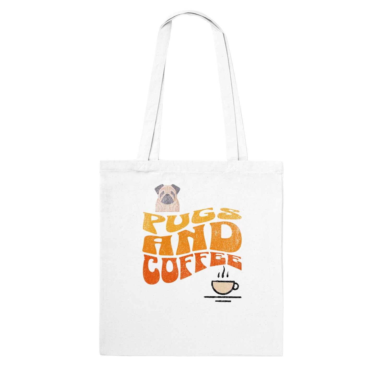 Pugs and coffee -- Classic Tote Bag